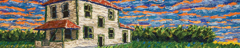 detail of painting from cover of Give My Love to Rose by Dwayne Brenna